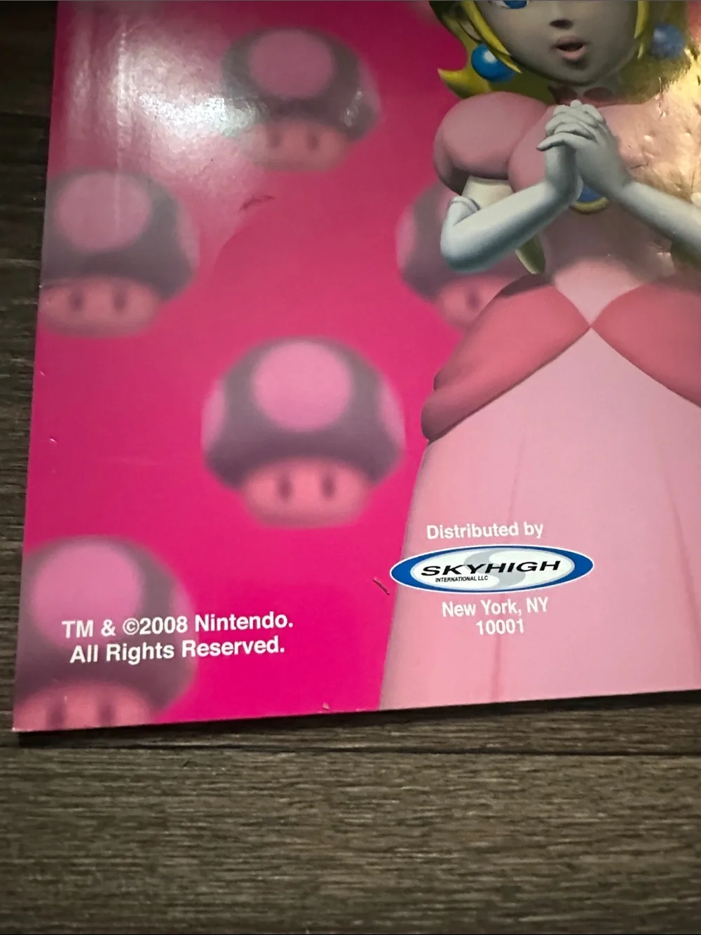 Princess Peach New Pink Super Mario 2008 Nintendo with calendar inside